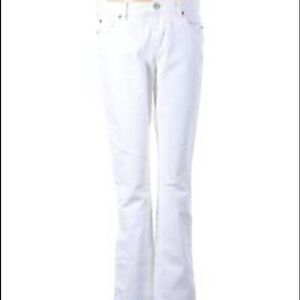 Ann Taylor Loft White Denim Flare Jeans w/Silver buttons. Brand new & not worn.
